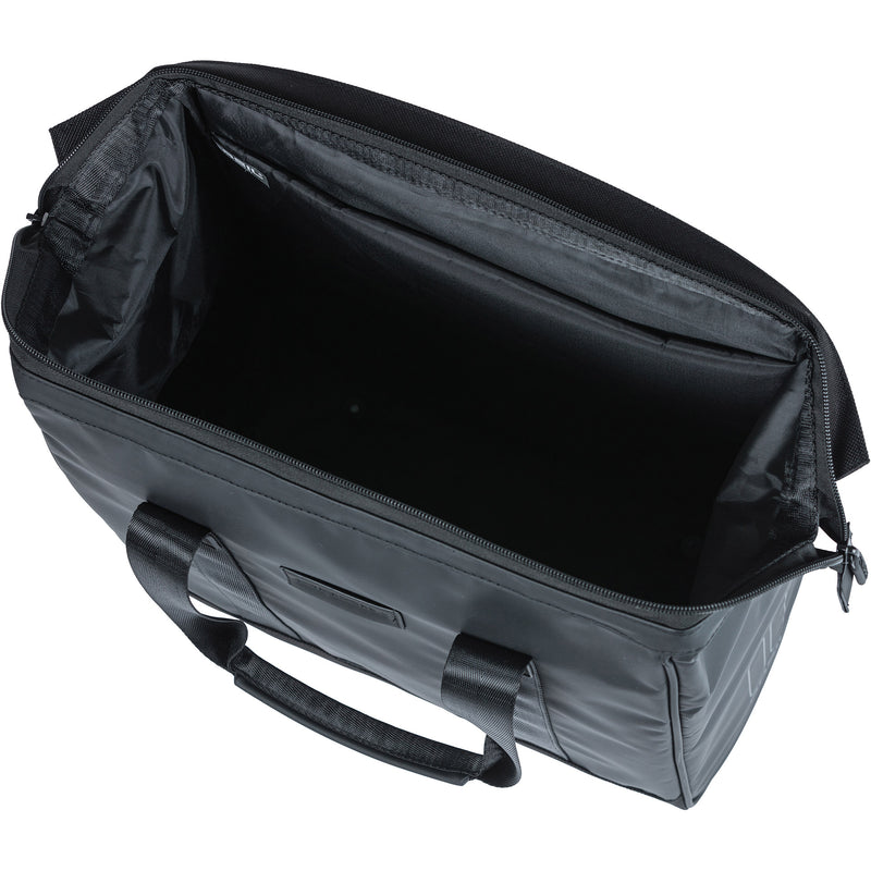 Load image into Gallery viewer, Basil tas grand tarpaulin shopper zwart mik hooks | 23l