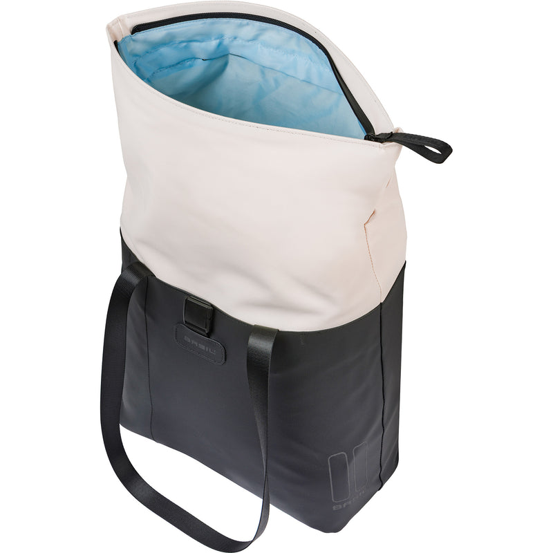 Load image into Gallery viewer, Basil b.v. tas basil vive shopper wit zwart | mik hooks | 20l