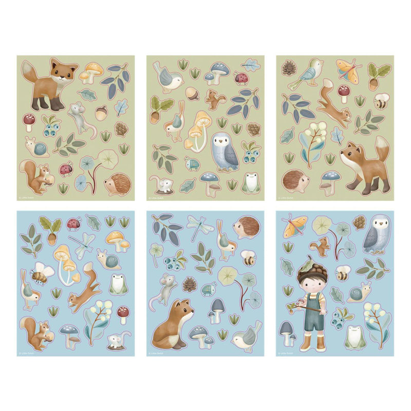 Afbeelding laden in galerijviewer, Little dutch stickerboekje forest friends - creatief speelgoed 3 jaar