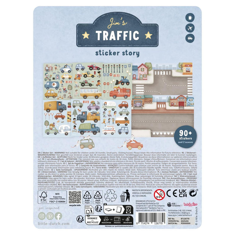 Load image into Gallery viewer, Little dutch stickervellen jim's verkeer