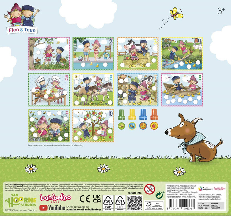ギャラリービューアに画像をロードする, Fien teun creatieve stempelset, stempels en gekleurde kaarten - creatief, educatief speelgoed - boerderij speelgoed - vanaf 3 jaar - bambolino toys