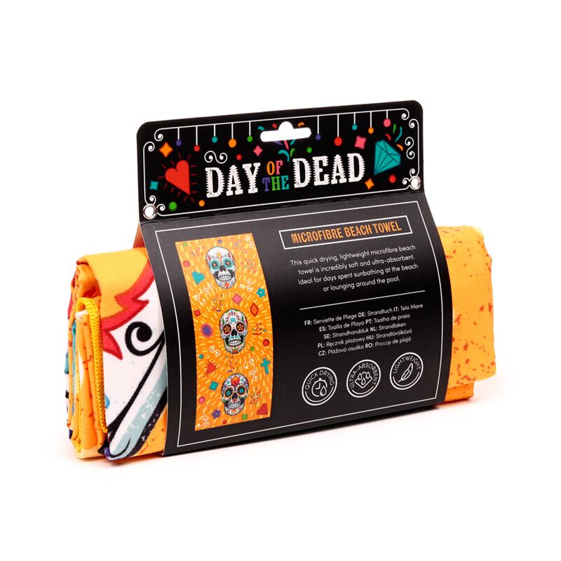 ギャラリービューアに画像をロードする, Dia de los muertos microvezel strandhanddoek