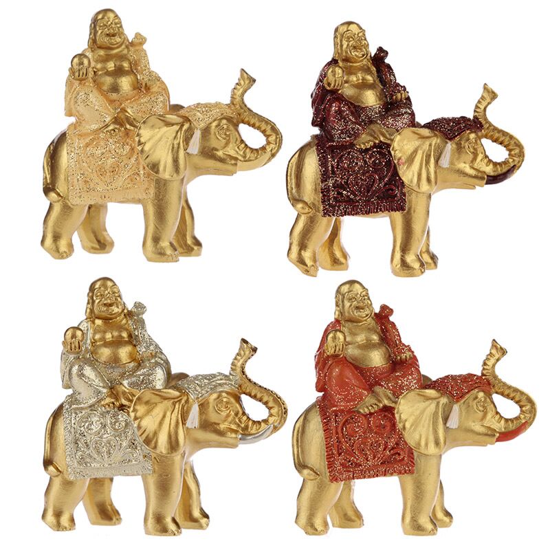 Laden Sie das Bild in Galerie -Viewer, Zittend glitter olifant chinese lachende boeddha