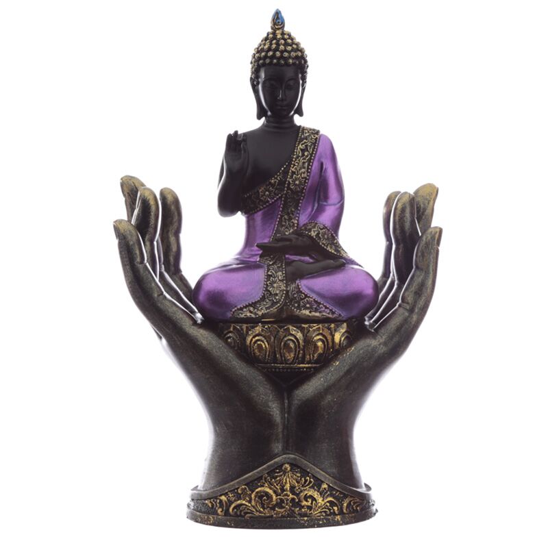 Cargue la imagen en el visor de la galería, In handen - paars zwart thaise boeddha