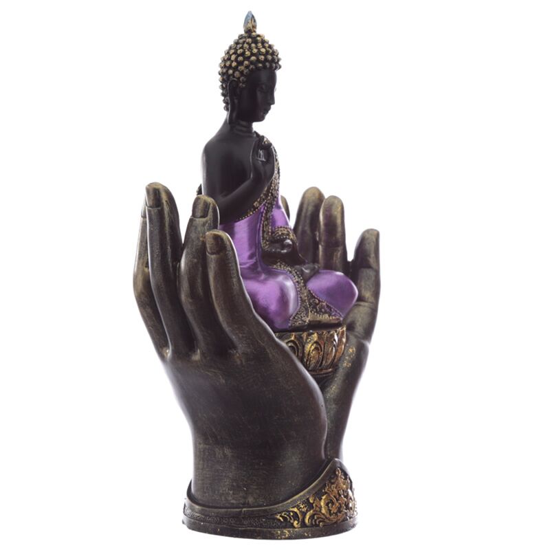 Cargue la imagen en el visor de la galería, In handen - paars zwart thaise boeddha