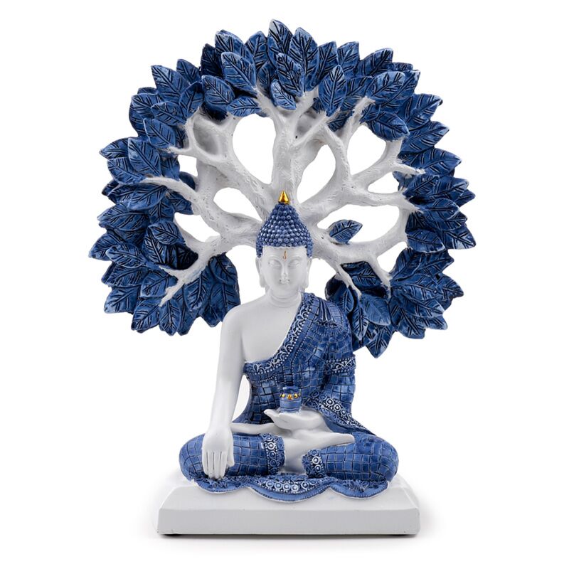 Cargue la imagen en el visor de la galería, Wit blauw thaise boeddha tree of life
