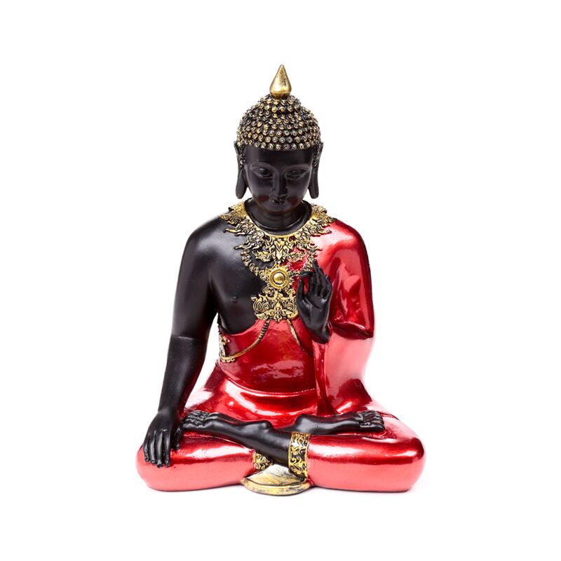 Laden Sie das Bild in Galerie -Viewer, Rood, zwart goud thaise boeddha meditatie