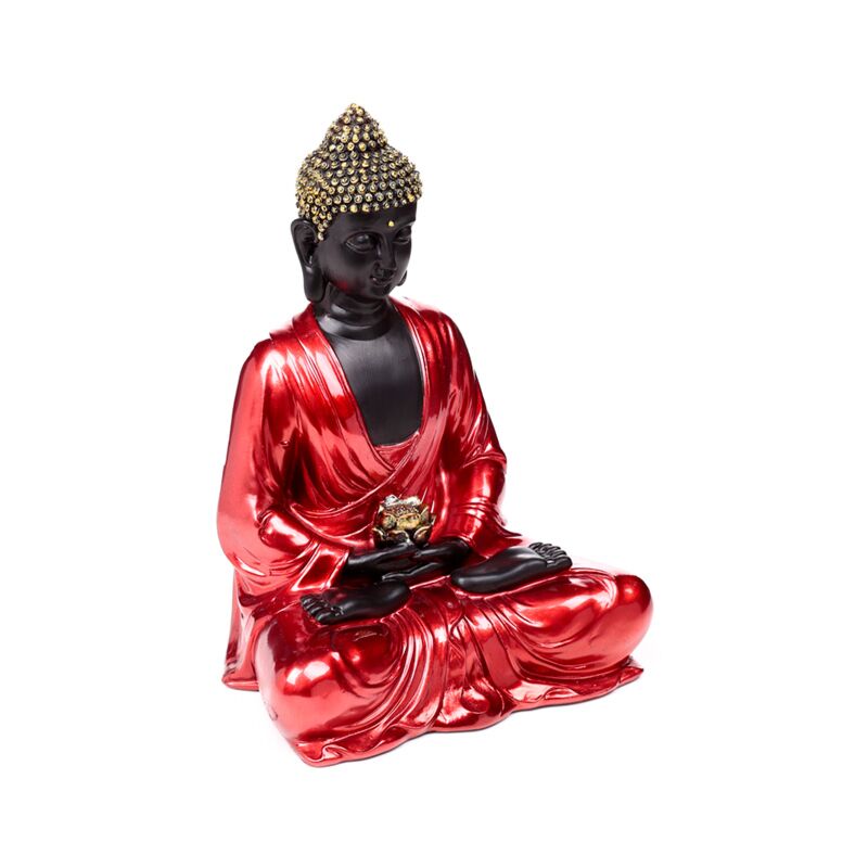 Laden Sie das Bild in Galerie -Viewer, Rood, zwart goud thaise boeddha contemplatie