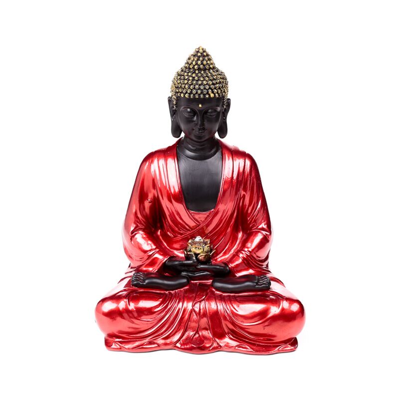 Laden Sie das Bild in Galerie -Viewer, Rood, zwart goud thaise boeddha contemplatie