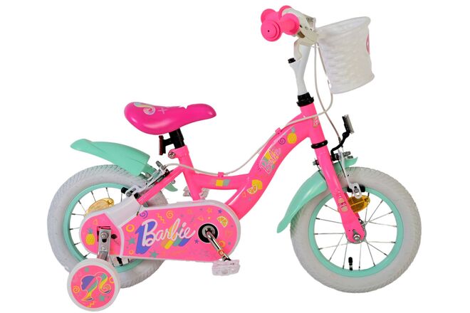 Load image into Gallery viewer, Barbie kinderfiets - meisjes - 12 inch - roze - twee handremmen
