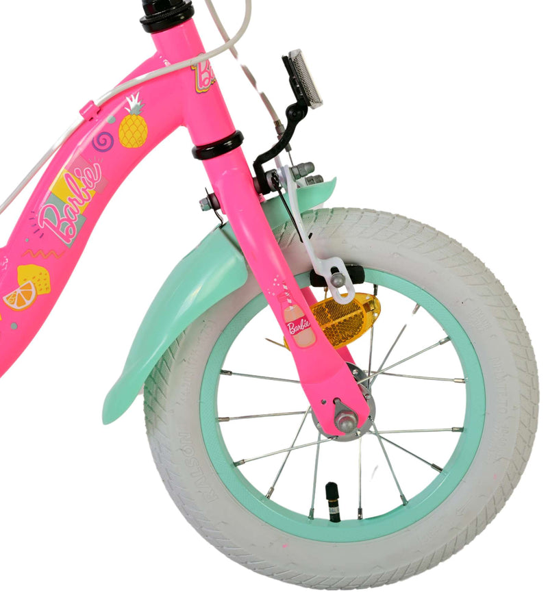 Afbeelding laden in galerijviewer, Volare barbie kinderfiets - meisjes - 12 inch - roze - twee handremmen