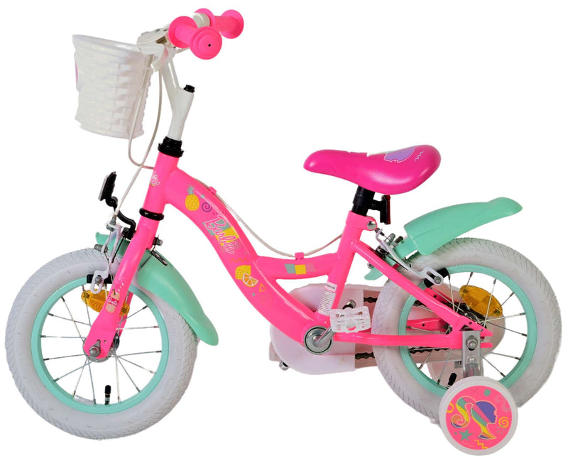 Afbeelding laden in galerijviewer, Volare barbie kinderfiets - meisjes - 12 inch - roze - twee handremmen