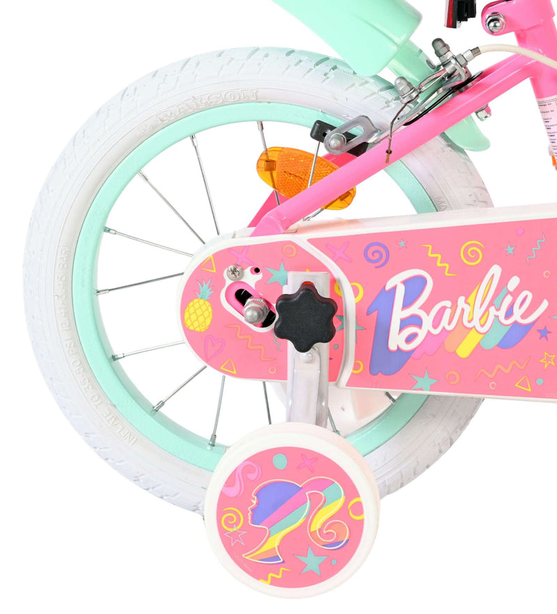 Load image into Gallery viewer, Barbie kinderfiets - meisjes - 14 inch - roze - twee handremmen