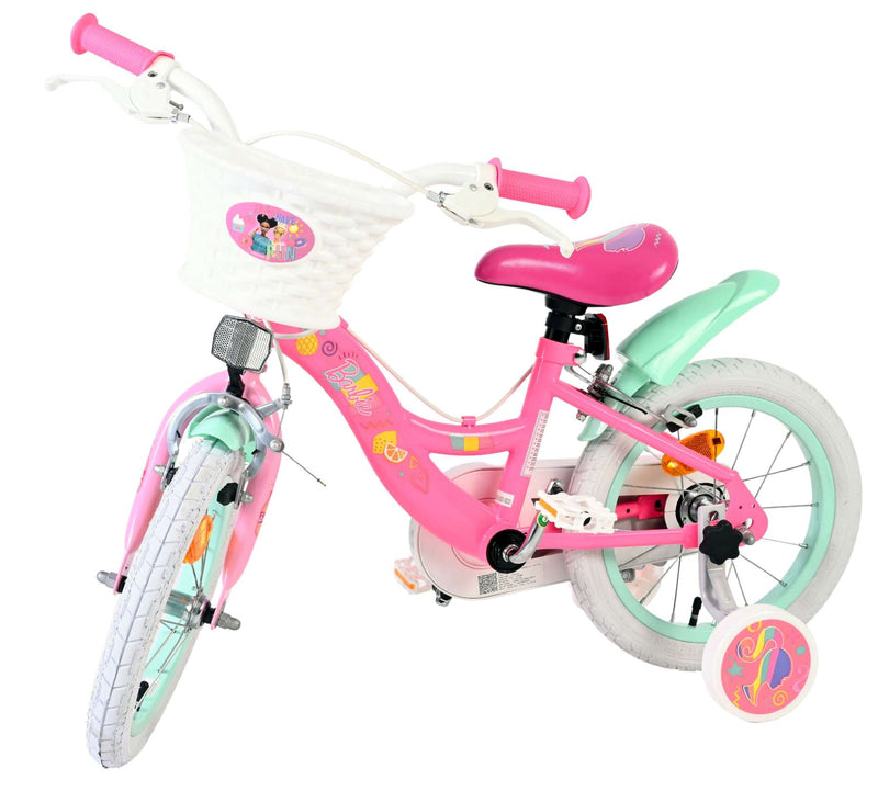 Load image into Gallery viewer, Barbie kinderfiets - meisjes - 14 inch - roze - twee handremmen