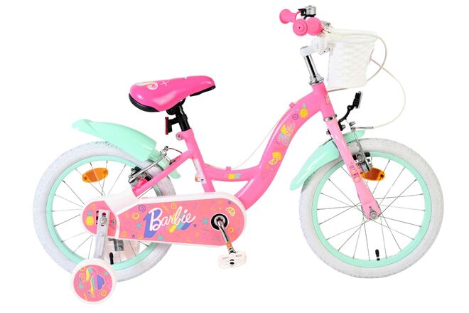 Load image into Gallery viewer, Barbie kinderfiets - meisjes - 16 inch - roze - twee handremmen