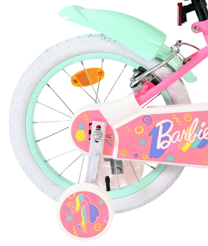 Laden Sie das Bild in Galerie -Viewer, Volare barbie kinderfiets - meisjes - 16 inch - roze - twee handremmen