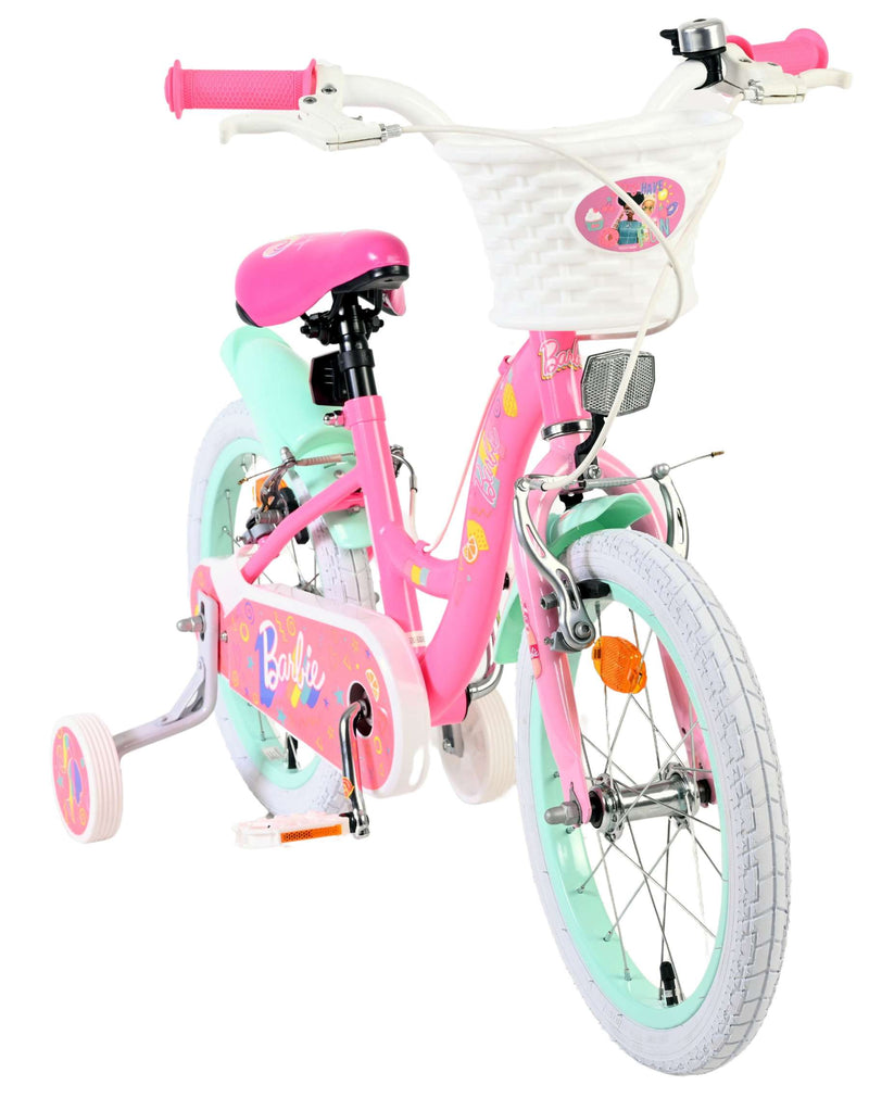 Laden Sie das Bild in Galerie -Viewer, Volare barbie kinderfiets - meisjes - 16 inch - roze - twee handremmen