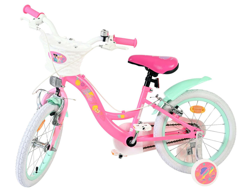 Laden Sie das Bild in Galerie -Viewer, Volare barbie kinderfiets - meisjes - 16 inch - roze - twee handremmen