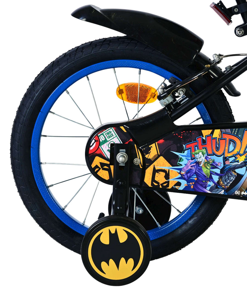 Afbeelding laden in galerijviewer, Volare batman kinderfiets - jongens - 16 inch - zwart - 2 handremmen