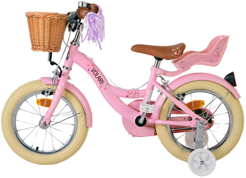 Load image into Gallery viewer, Volare Blossom Kinderfiets Meisjes 14 inch Roze Twee Handremmen