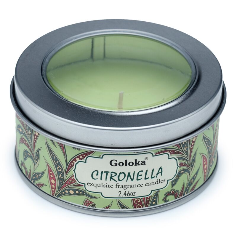 Cargue la imagen en el visor de la galería, Goloka citronella paraffine wax geurkaars in blik