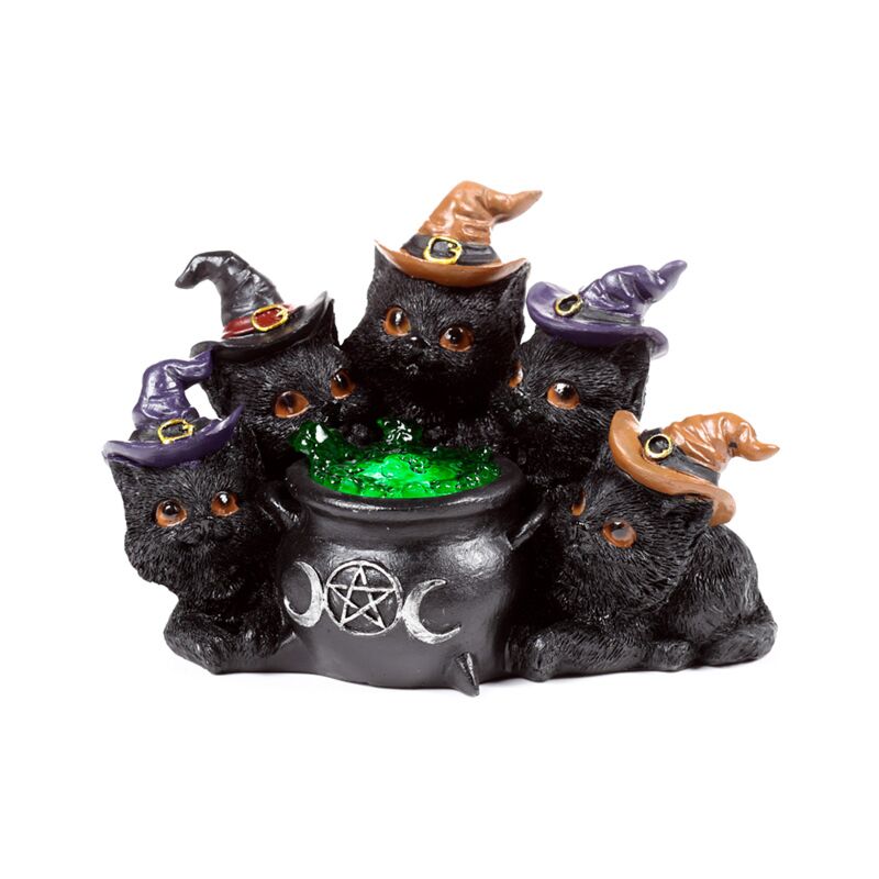 ギャラリービューアに画像をロードする, Heksen zwarte kat led bubbelende ketel