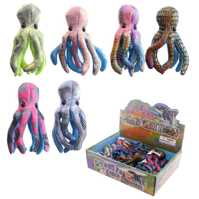 Load image into Gallery viewer, Octopus dierenknuffels zanddieren 13cm