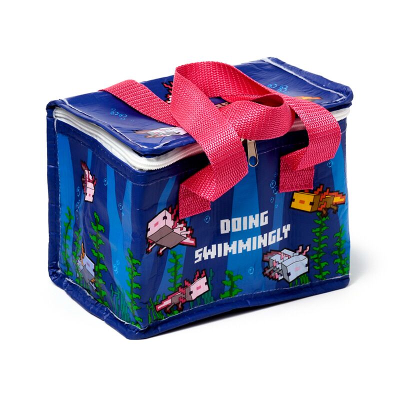 Load image into Gallery viewer, Minecraft axolotl rpet duurzame koeltas lunchtas