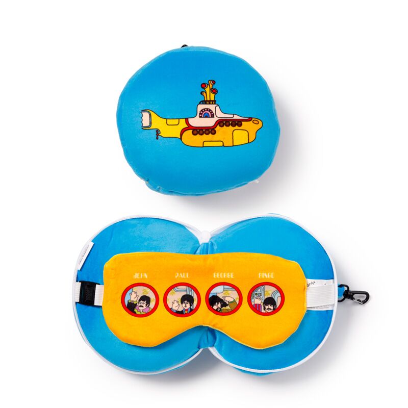Load image into Gallery viewer, Ty relaxeazzz yellow submarine rond pluche reiskussen slaapmasker