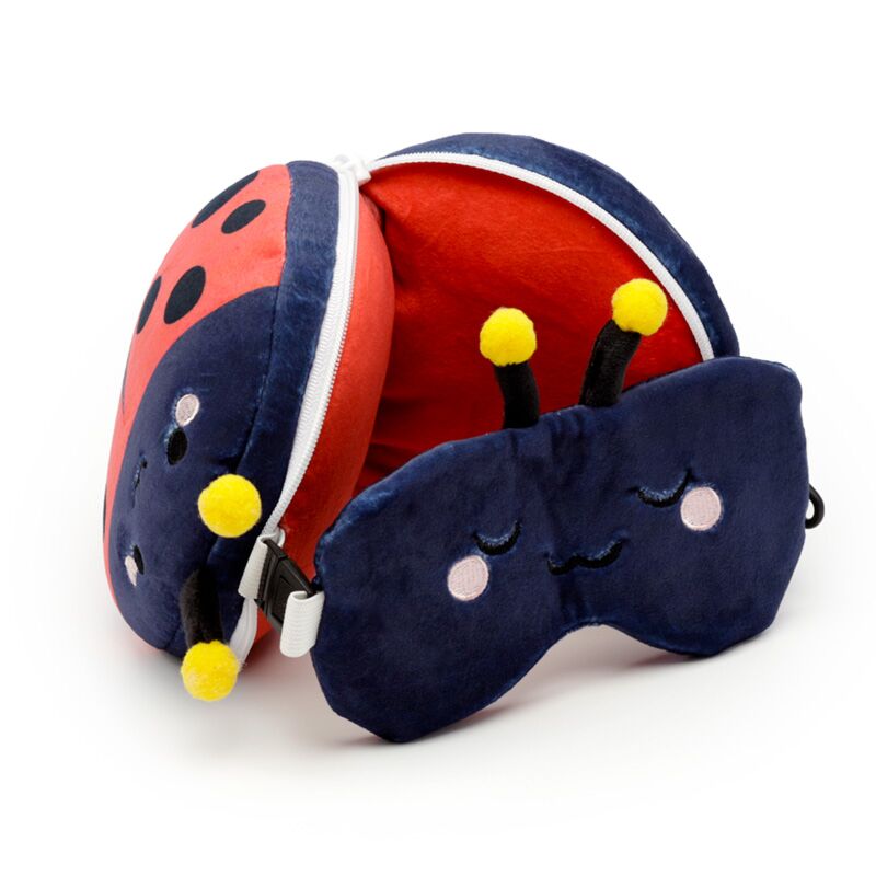 Load image into Gallery viewer, Ty relaxeazzz adorabugs lieveheersbeestje rond reiskussen slaapmasker