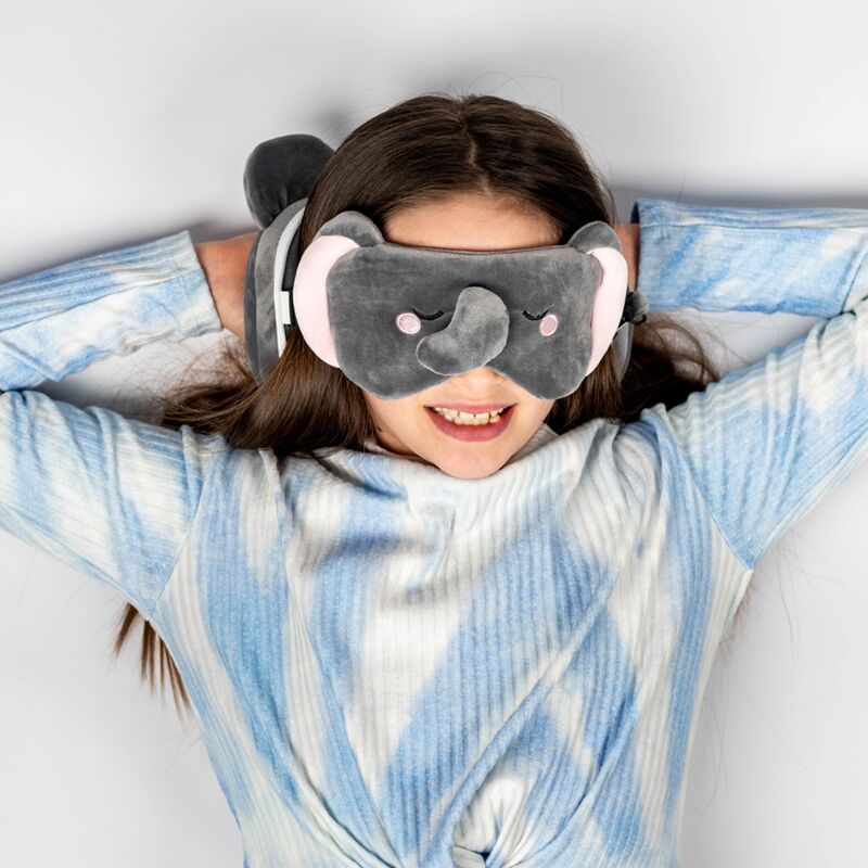 Load image into Gallery viewer, Relaxeazzz adoramals janu de olifant rond reiskussen slaapmasker