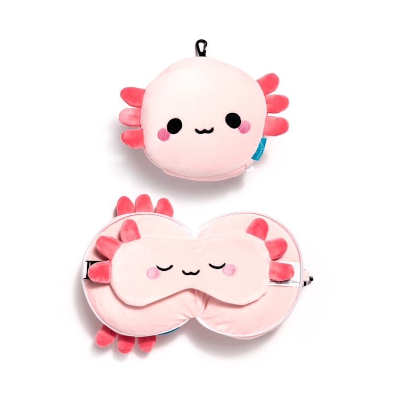 Load image into Gallery viewer, Ty relaxeazzz adoramals maddie de axolotl reiskussen slaapmasker