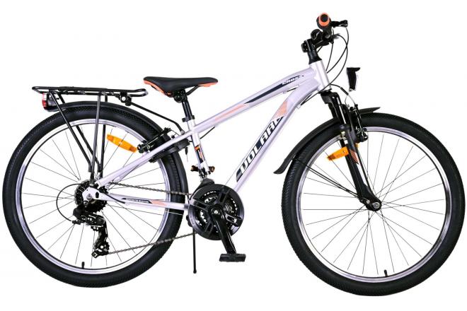 Load image into Gallery viewer, Volare Cross Kinderfiets Jongens 24 inch Zilver 18 versnellingen Twee handremmen