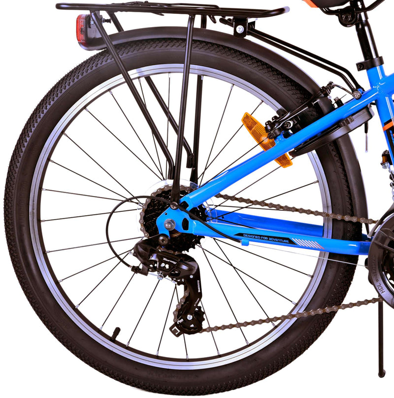 Load image into Gallery viewer, Volare Cross Kinderfiets - Jongens - 24 inch - Blauw - 18 versnellingen - Twee handremmen