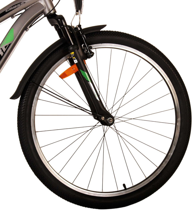 Load image into Gallery viewer, Volare Cross Kinderfiets - Jongens - 26 inch - Grijs - 18 versnellingen - Twee handremmen