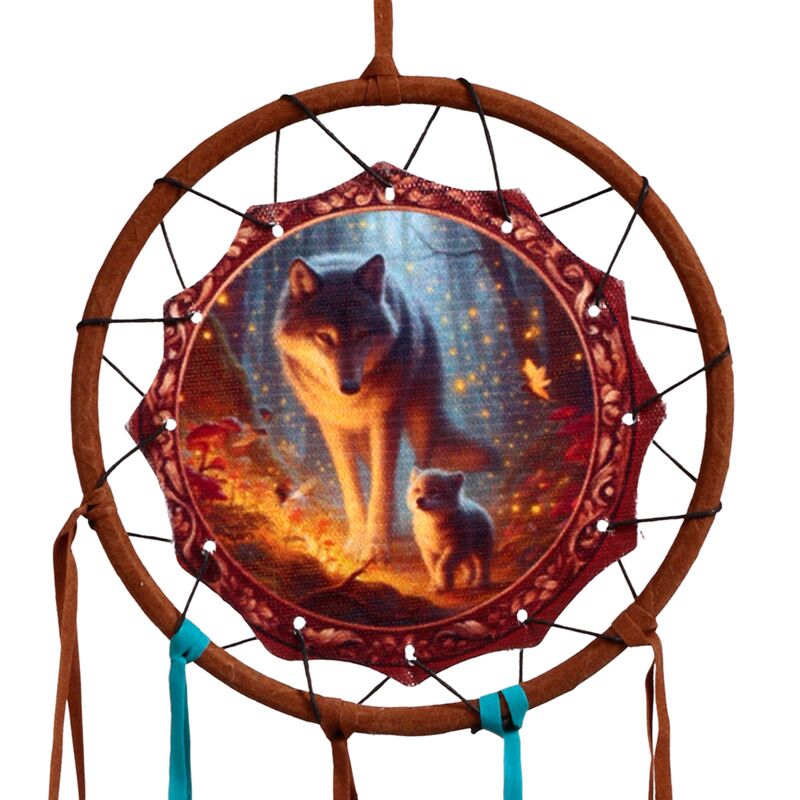 Cargue la imagen en el visor de la galería, Feeën droom wolf welp dromenvanger 16cm