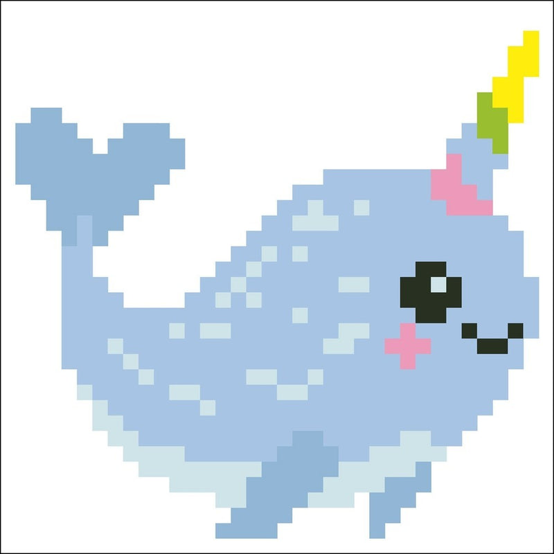 Laden Sie das Bild in Galerie -Viewer, Magic narwhal diamond dotz in frame: 9x9 cm (dd1.029f)