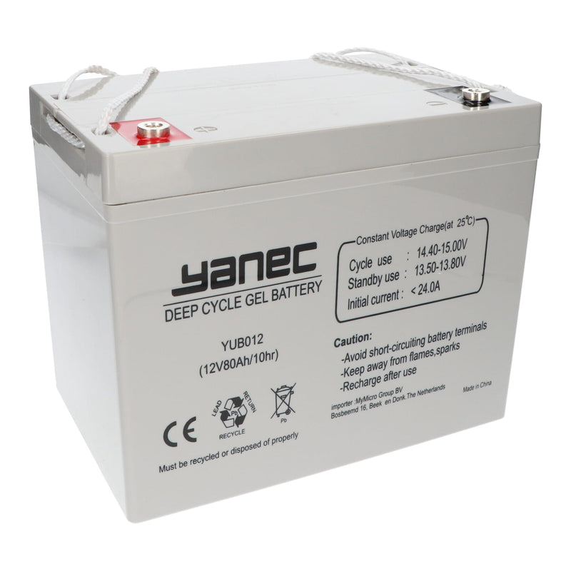 Load image into Gallery viewer, Yanec gel accu 12v 80ah