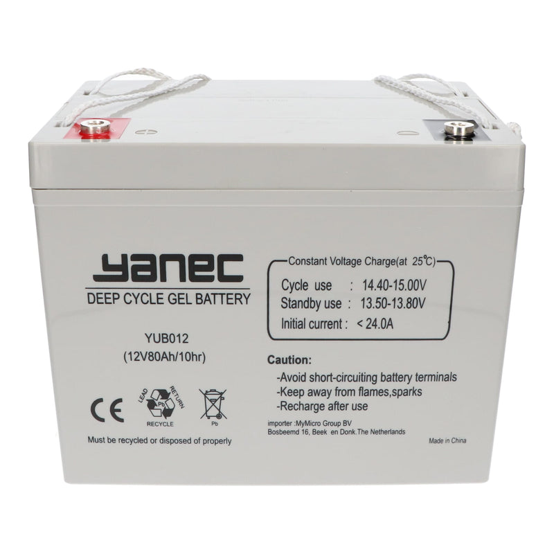Load image into Gallery viewer, Yanec gel accu 12v 80ah