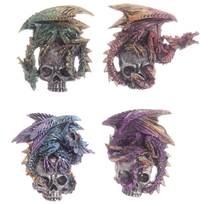 Cargue la imagen en el visor de la galería, Gothic drakenschedel magneet