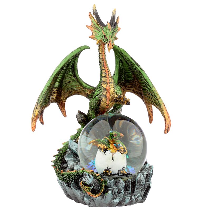 Cargue la imagen en el visor de la galería, Dark legends kristallen bol draak sneeuwbol