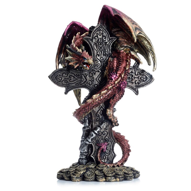 Laden Sie das Bild in Galerie -Viewer, Dark legends keltisch kruis schatbewaarder draak