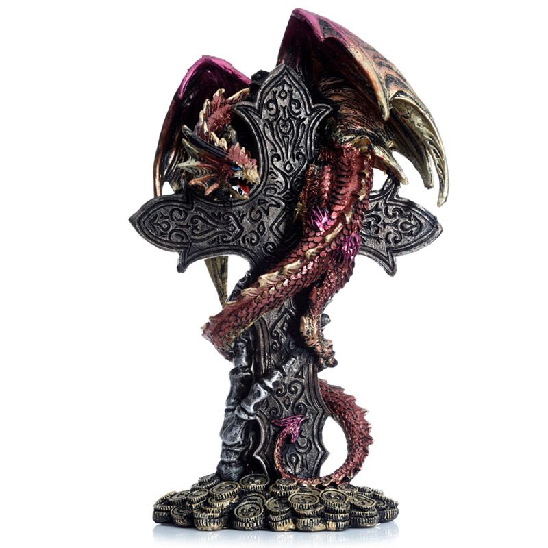 Laden Sie das Bild in Galerie -Viewer, Dark legends keltisch kruis schatbewaarder draak
