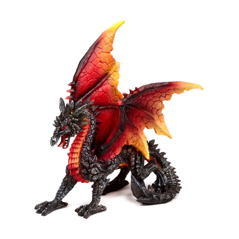 Load image into Gallery viewer, Dark legends beschermer van de nacht obsidiaan vuur draak 17cm