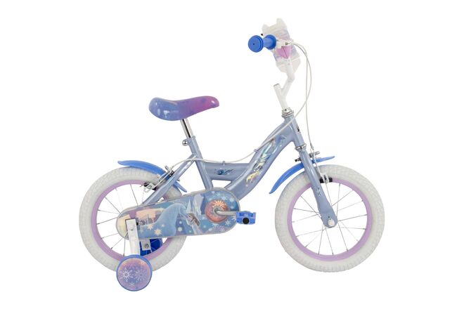 Load image into Gallery viewer, Disney die eiskönigin disney frozen 2 kinderfiets - meisjes - 14 inch - blauw paars - twee handremmen