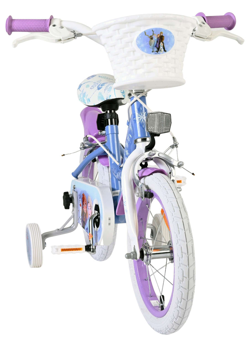 Load image into Gallery viewer, Volare disney frozen 2 kinderfiets - meisjes - 14 inch - blauw paars - twee handremmen