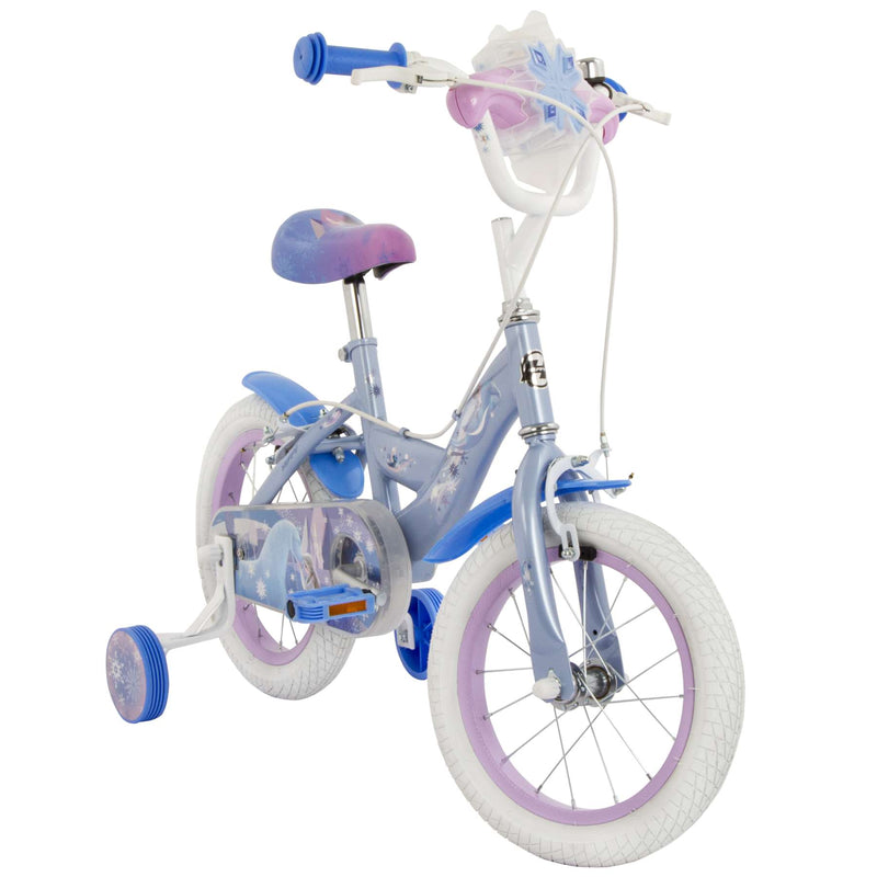Load image into Gallery viewer, Disney die eiskönigin disney frozen 2 kinderfiets - meisjes - 14 inch - blauw paars - twee handremmen