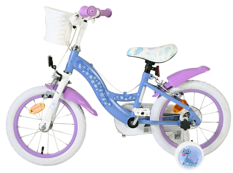 Load image into Gallery viewer, Volare disney frozen 2 kinderfiets - meisjes - 14 inch - blauw paars - twee handremmen