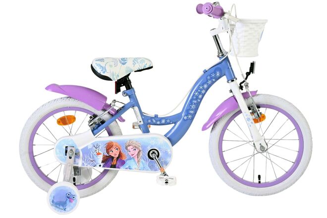Load image into Gallery viewer, Volare disney frozen 2 kinderfiets - meisjes - 16 inch - blauw paars - twee handremmen