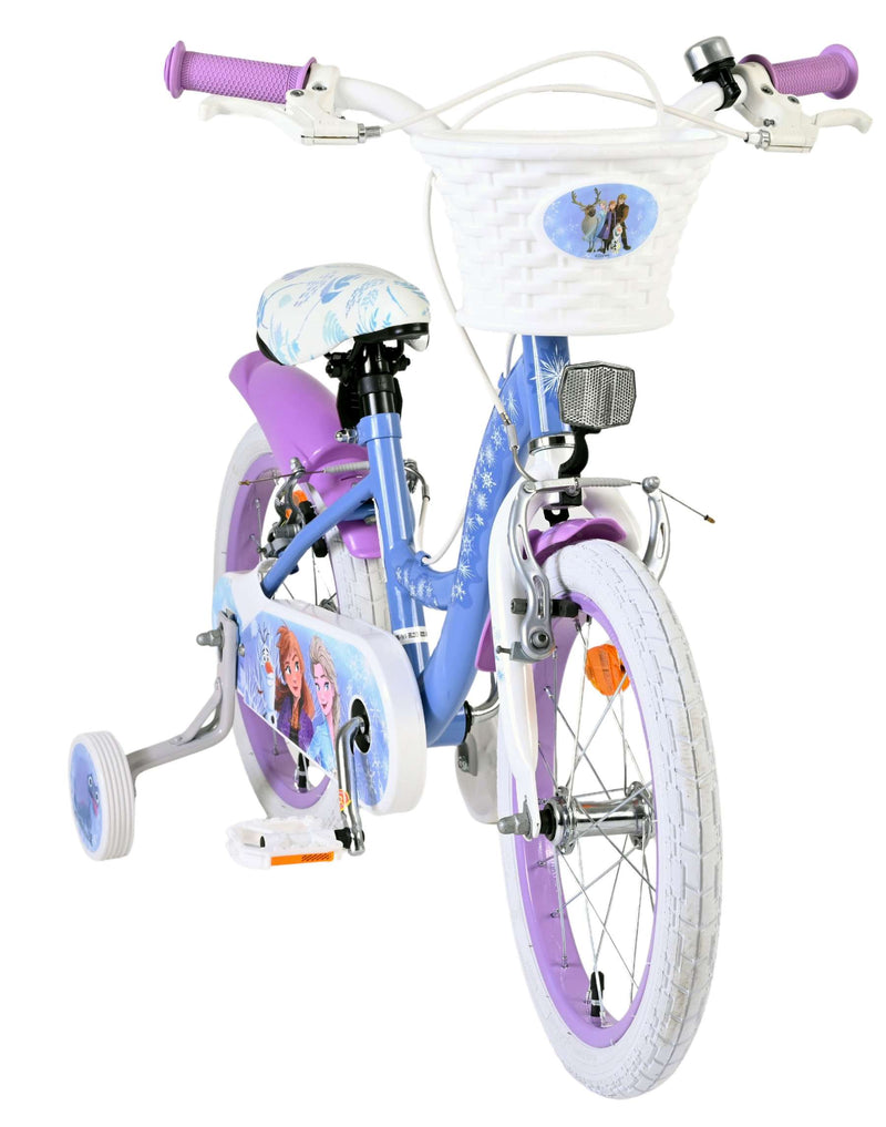 Load image into Gallery viewer, Volare disney frozen 2 kinderfiets - meisjes - 16 inch - blauw paars - twee handremmen